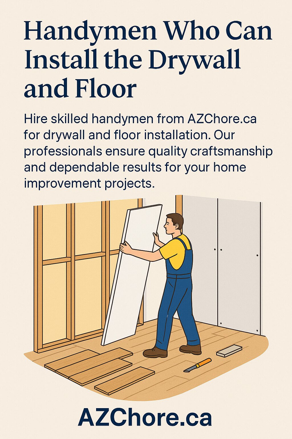 Hire Skilled Handymen for Drywall and Floor Installation on AZChore.ca